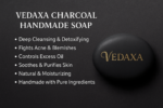 Vedaxa Charcoal Handmade Soap – Deep Cleanse for Oily & Acne-Prone Skin | Removes Dirt, Blackheads & Impurities - Image 2