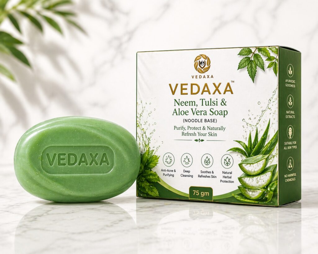 Vedaxa Neem Tulsi & Aloe Vera Handmade Soap