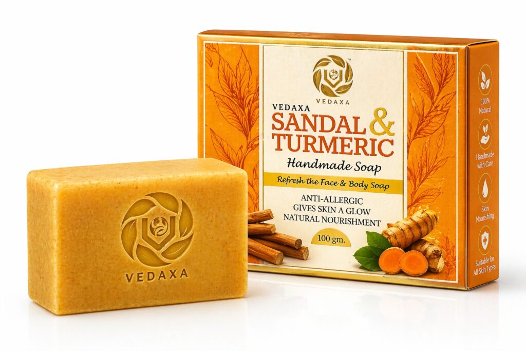 Vedaxa Sandal & Turmeric Handmade Soap