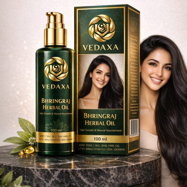 vedaxa bhringraj herbal hair oil