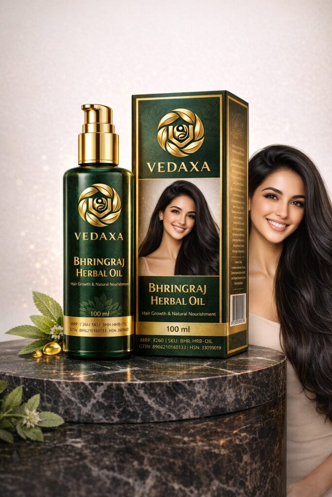 vedaxa bhringraj herbal hair oil