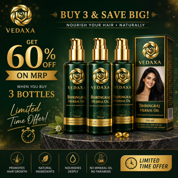 Vedaxa Bhringraj Herbal Oil Combo Pack