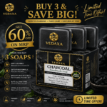 Vedaxa Charcoal Handmade Soap Combo Pack