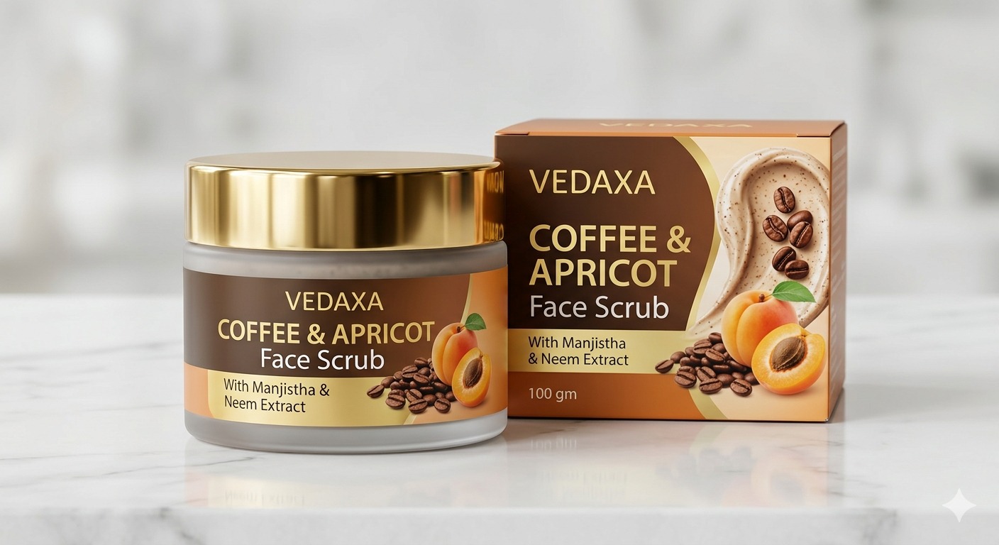 Vedaxa Coffee amd Apricot Face Scrub Vedaxa Coffee amd Apricot Face Scrub