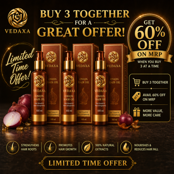 Vedaxa Onion Hair Oil Combo Pack