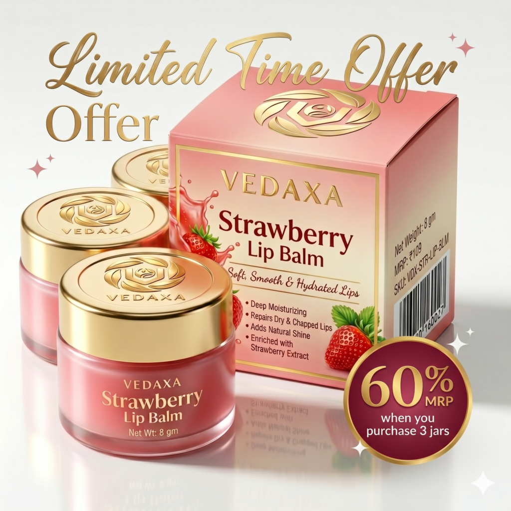 Vedaxa Strawberry Lip Balm Combo Pack